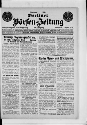 Berliner Börsen-Zeitung vom 02.04.1930