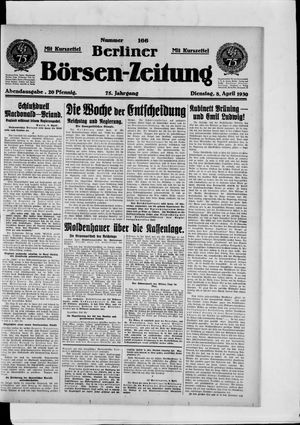 Berliner Börsen-Zeitung vom 08.04.1930