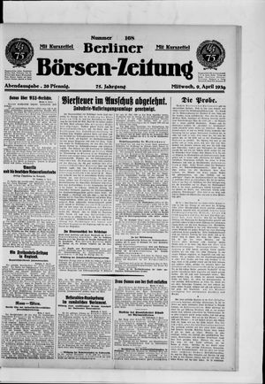 Berliner Börsen-Zeitung on Apr 9, 1930