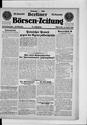 Berliner Börsen-Zeitung vom 16.04.1930