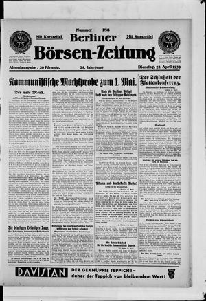 Berliner Börsen-Zeitung vom 22.04.1930