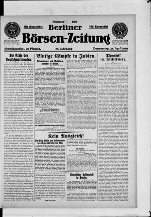 Berliner Börsen-Zeitung on Apr 24, 1930