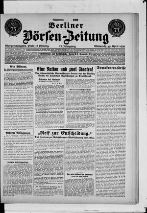 Berliner Börsen-Zeitung vom 30.04.1930