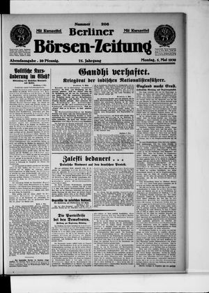 Berliner Börsen-Zeitung vom 05.05.1930