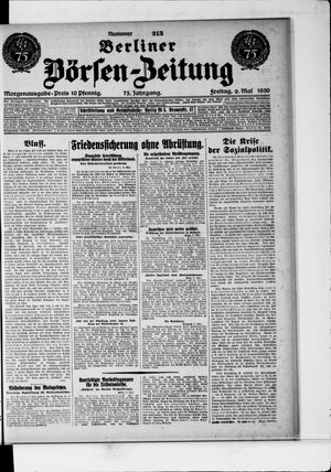 Berliner Börsen-Zeitung vom 09.05.1930