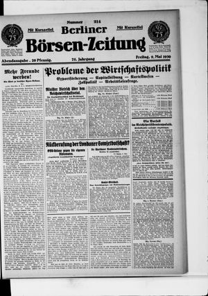Berliner Börsen-Zeitung vom 09.05.1930