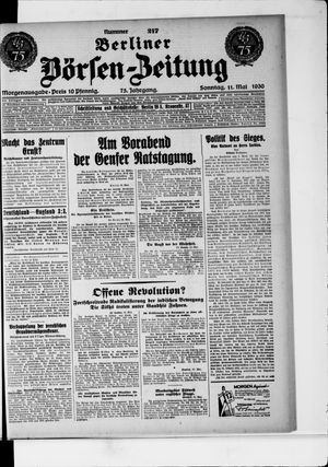 Berliner Börsen-Zeitung vom 11.05.1930