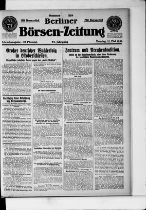 Berliner Börsen-Zeitung vom 12.05.1930