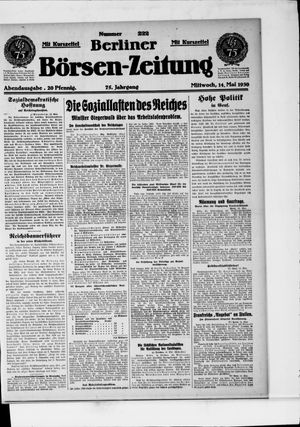 Berliner Börsen-Zeitung vom 14.05.1930