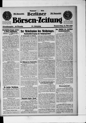 Berliner Börsen-Zeitung vom 15.05.1930
