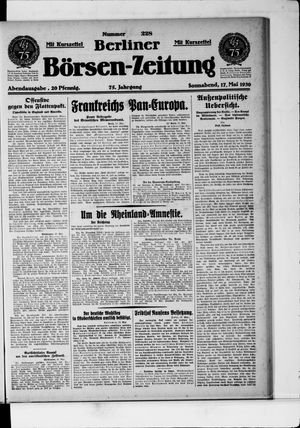 Berliner Börsen-Zeitung vom 17.05.1930