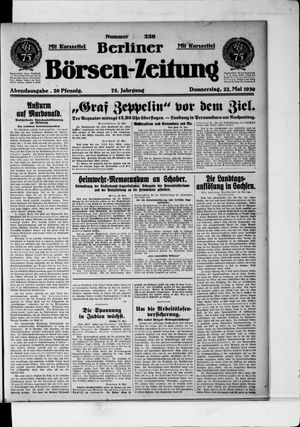 Berliner Börsen-Zeitung vom 22.05.1930