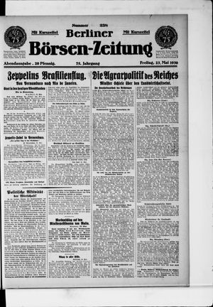 Berliner Börsen-Zeitung vom 23.05.1930