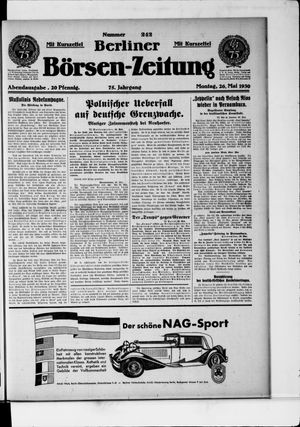 Berliner Börsen-Zeitung vom 26.05.1930
