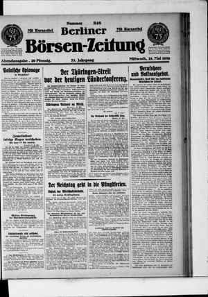 Berliner Börsen-Zeitung vom 28.05.1930