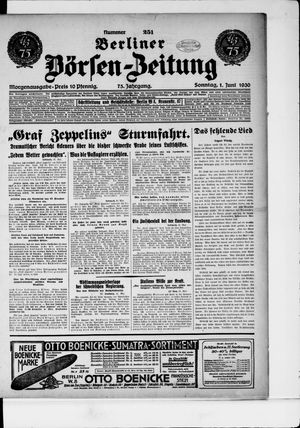 Berliner Börsen-Zeitung vom 01.06.1930