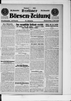 Berliner Börsen-Zeitung vom 05.06.1930