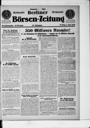 Berliner Börsen-Zeitung vom 06.06.1930