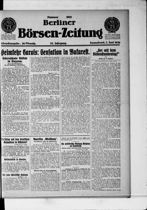 Berliner Börsen-Zeitung vom 07.06.1930