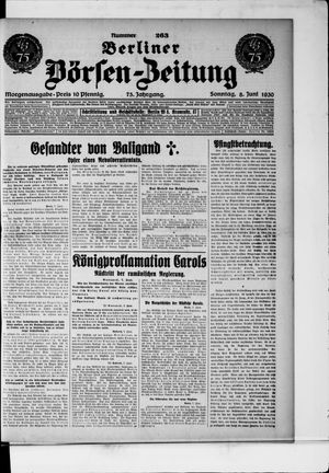 Berliner Börsen-Zeitung vom 08.06.1930