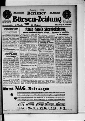 Berliner Börsen-Zeitung vom 10.06.1930