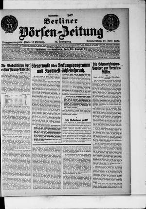 Berliner Börsen-Zeitung vom 12.06.1930