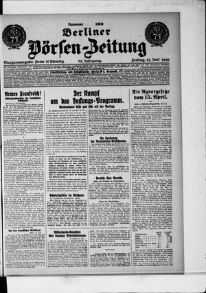 Berliner Börsen-Zeitung vom 13.06.1930