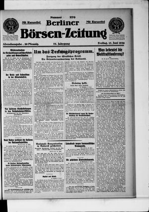 Berliner Börsen-Zeitung vom 13.06.1930