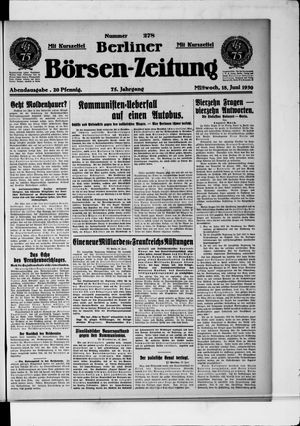 Berliner Börsen-Zeitung vom 18.06.1930