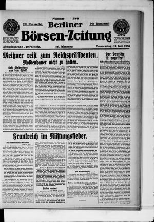 Berliner Börsen-Zeitung vom 19.06.1930