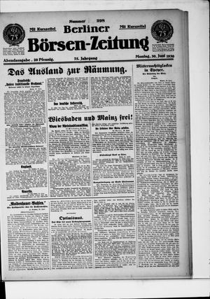 Berliner Börsen-Zeitung vom 30.06.1930