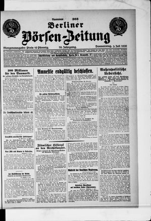 Berliner Börsen-Zeitung vom 03.07.1930