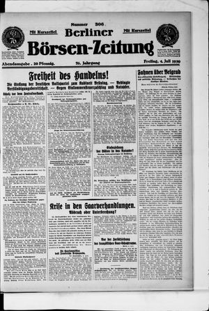 Berliner Börsen-Zeitung vom 04.07.1930