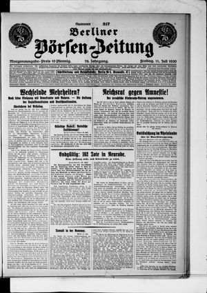 Berliner Börsen-Zeitung vom 11.07.1930