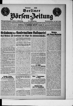 Berliner Börsen-Zeitung vom 24.07.1930