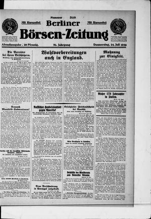 Berliner Börsen-Zeitung vom 24.07.1930