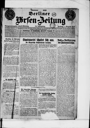 Berliner Börsen-Zeitung vom 01.08.1930