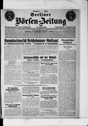 Berliner Börsen-Zeitung vom 02.08.1930