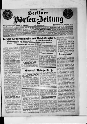 Berliner Börsen-Zeitung vom 09.08.1930
