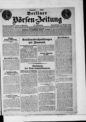 Berliner Börsen-Zeitung vom 16.08.1930