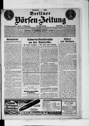 Berliner Börsen-Zeitung vom 17.08.1930