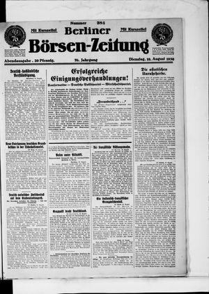 Berliner Börsen-Zeitung vom 19.08.1930