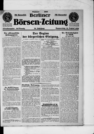 Berliner Börsen-Zeitung vom 21.08.1930