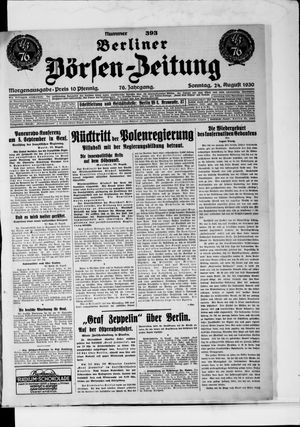 Berliner Börsen-Zeitung vom 24.08.1930