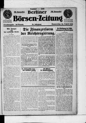 Berliner Börsen-Zeitung vom 28.08.1930