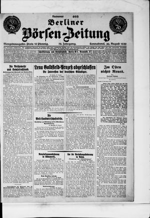 Berliner Börsen-Zeitung vom 30.08.1930
