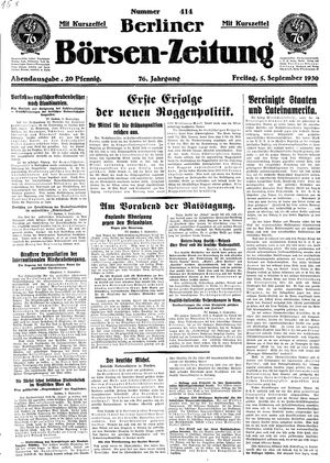 Berliner Börsen-Zeitung vom 05.09.1930