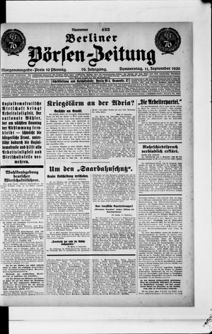 Berliner Börsen-Zeitung vom 11.09.1930