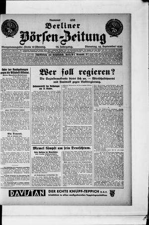 Berliner Börsen-Zeitung vom 16.09.1930