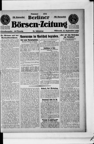 Berliner Börsen-Zeitung vom 17.09.1930